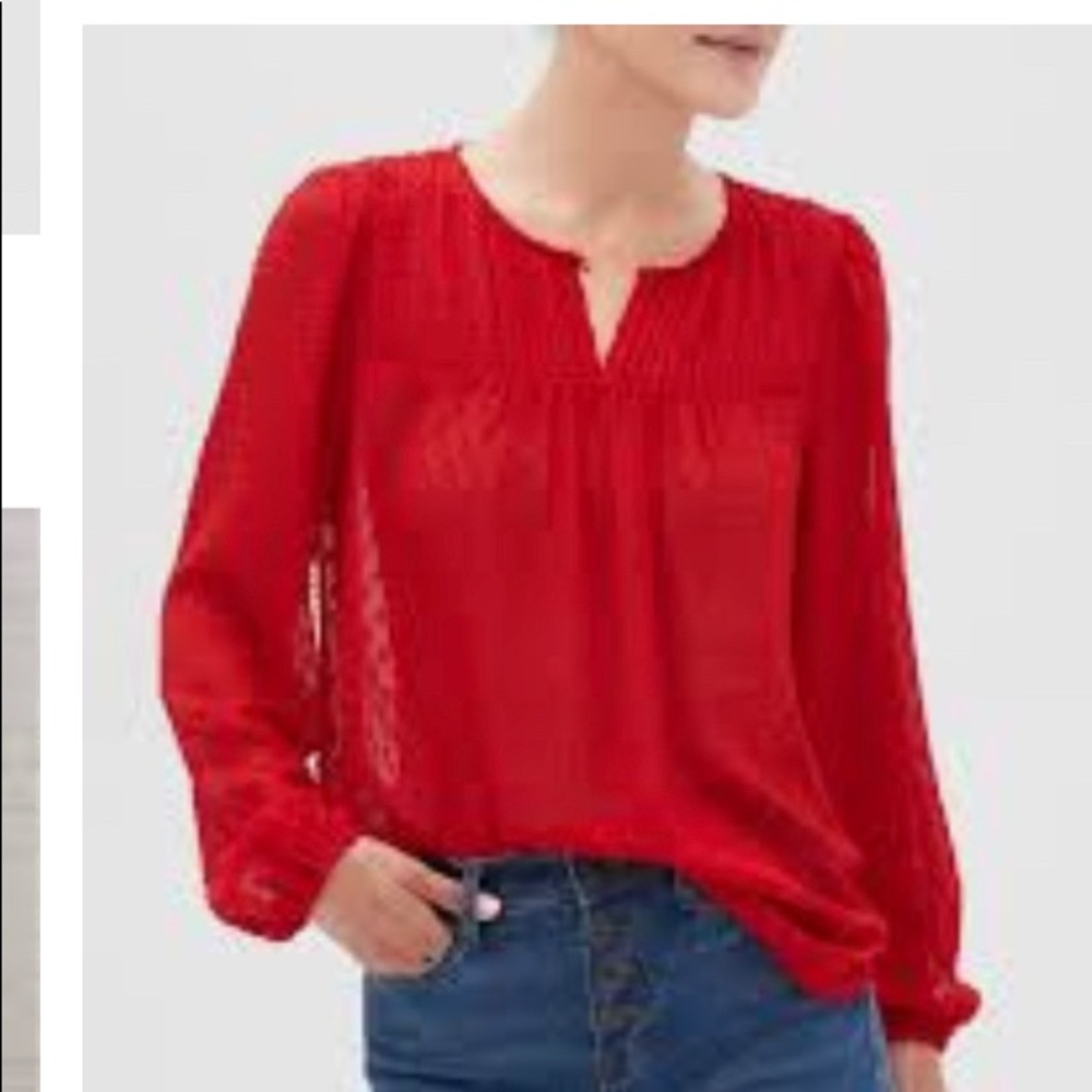 NWT Banana Republic red blouse, size XS Petite